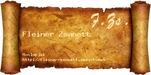 Fleiner Zsanett névjegykártya