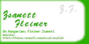 zsanett fleiner business card